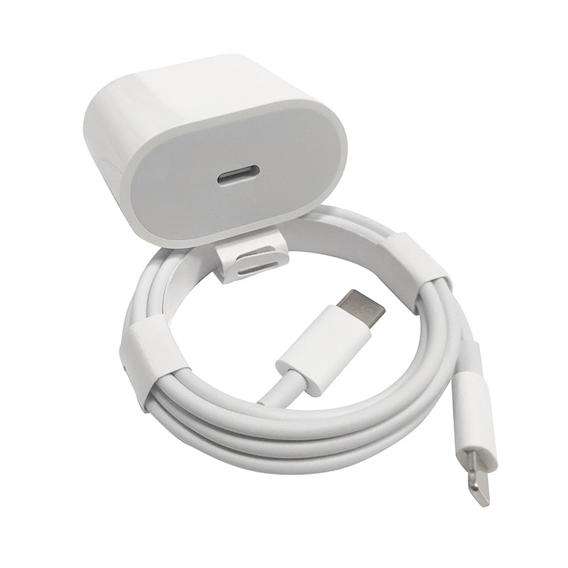 20W USB-C Fast Charger with Type-C to Lightning Cable for iPhone
